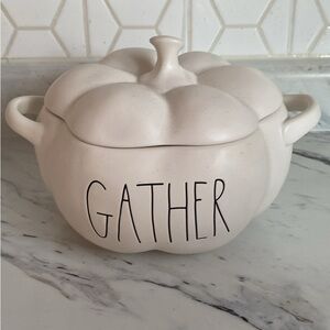 Rae Dunn White Pumpkin Casserole Dish